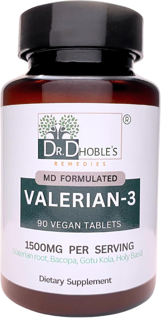 Valerian MD Herbal Natural Sleep Aid with Non GMO Ingredients by Dr. Dhoble's Remedies