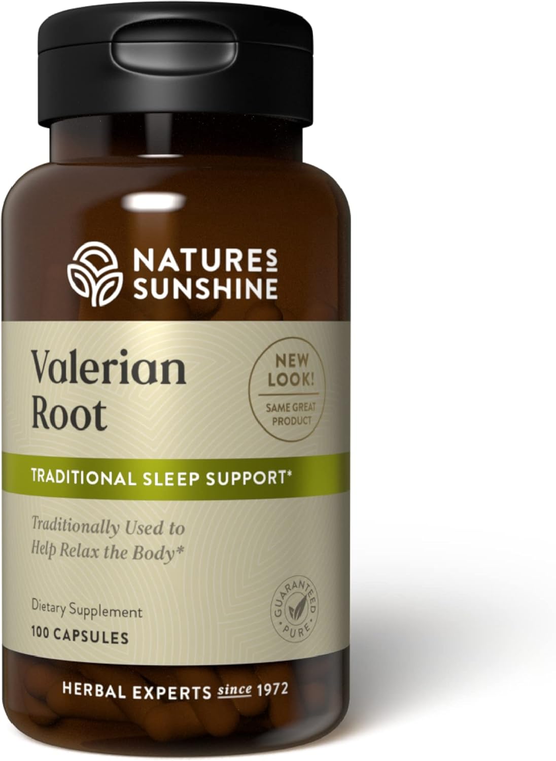Valerian Root Capsules - Herbal Supplement for Relaxation, Sleep Support, Nervous System Aid - 100 Count