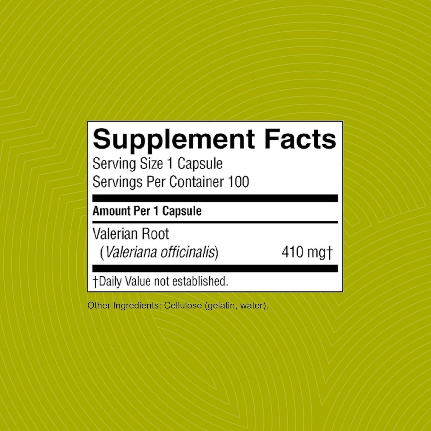 Valerian Root Capsules - Herbal Supplement for Relaxation, Sleep Support, Nervous System Aid - 100 Count