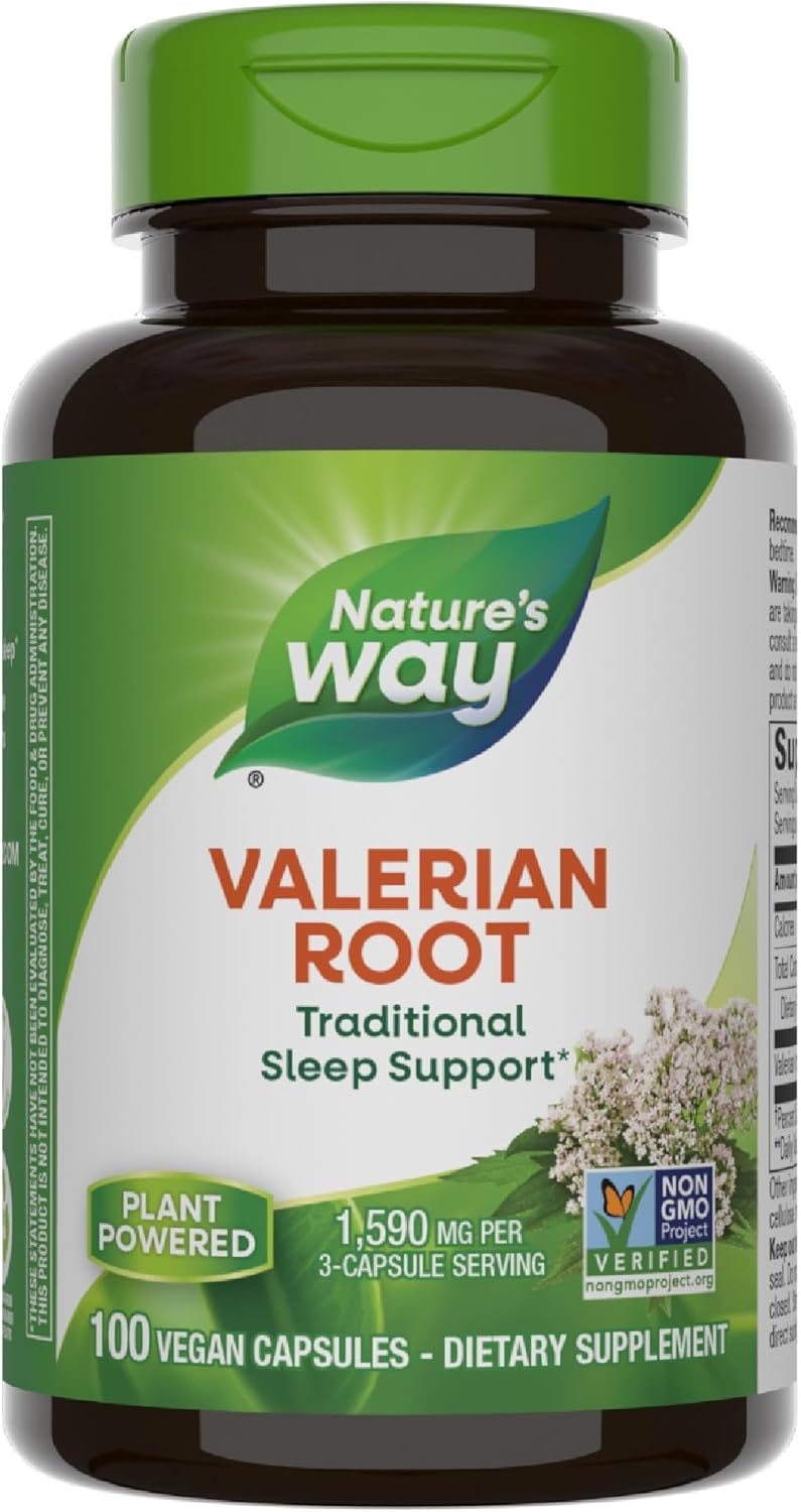 Valerian Root Capsules for Traditional Sleep Support - Gluten Free & Vegan - 100 Count