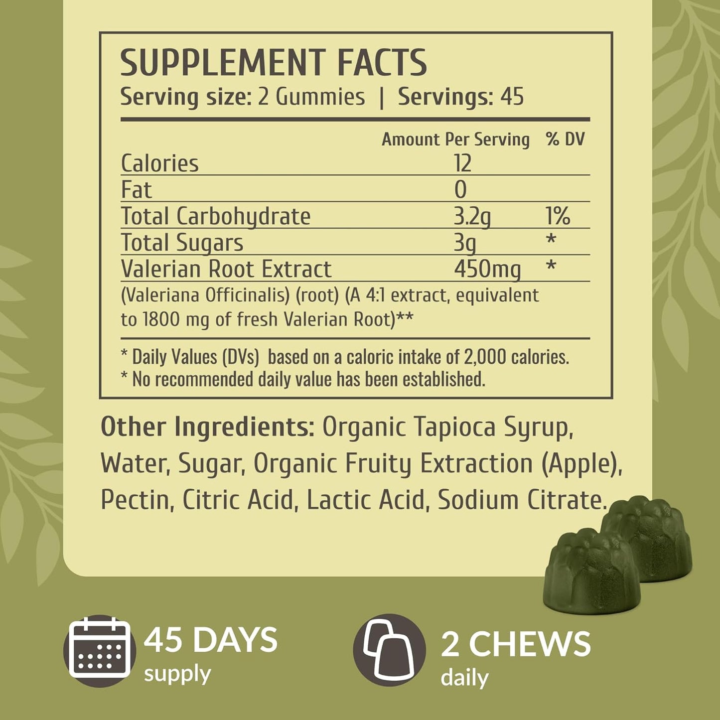 Valerian Root Gummies and Motherwort Liquid Drops Bundle - HERBAMAMA - 1800mg - Vegan, Non-GMO, Gelatin & Alcohol-Free - 2 Pack