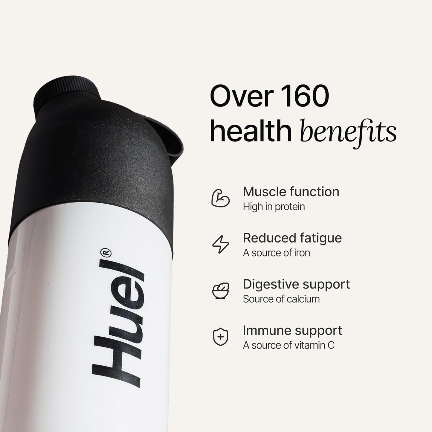 Vanilla 40g Vegan Protein Powder Huel Black Edition | Nutritionally Complete Meal with 27 Vitamins and Minerals | Gluten Free | 17 Servings