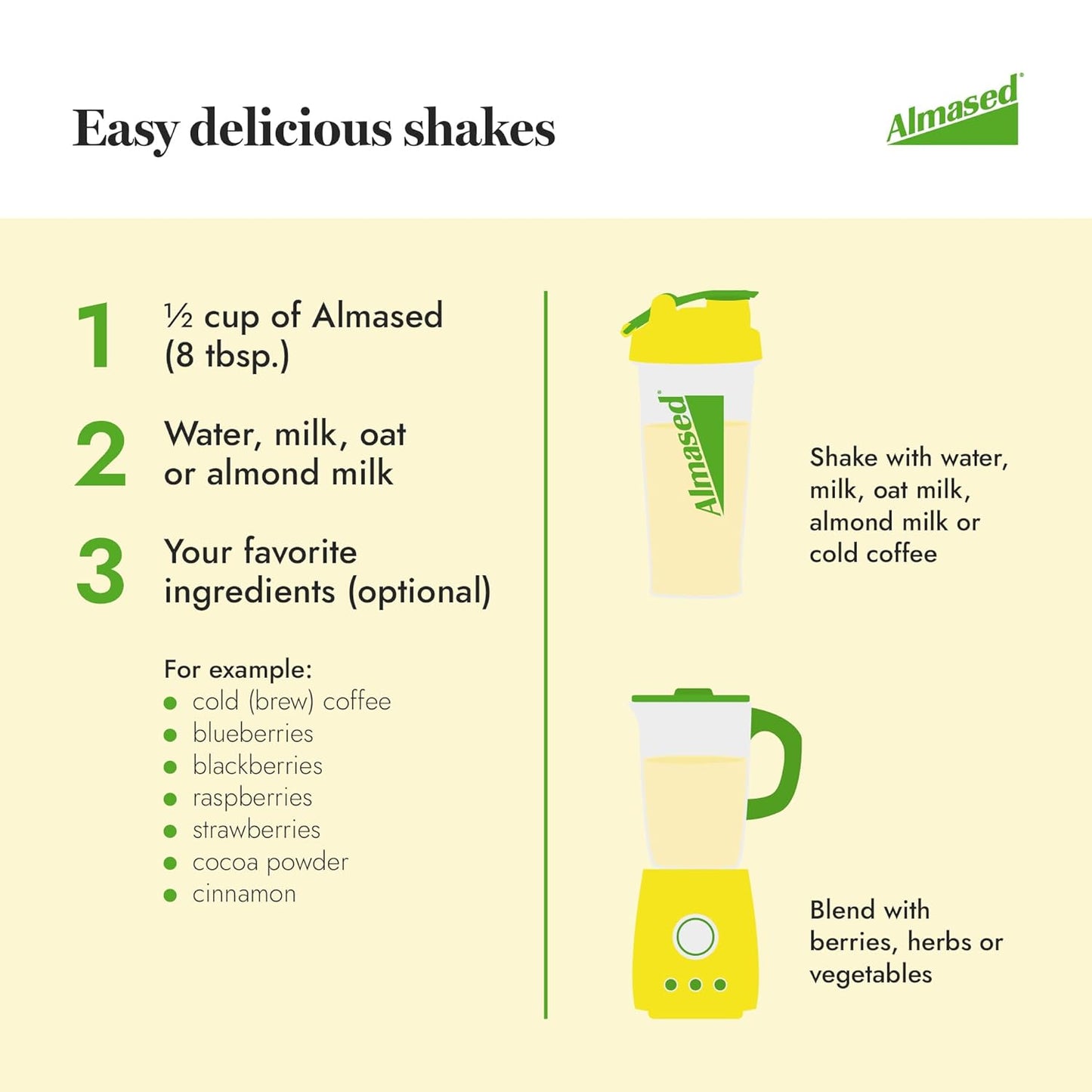 Vanilla Almased Meal Replacement Shake - High Protein Low-Glycemic Powder for Weight Management - 17.6 oz - 1 Pack