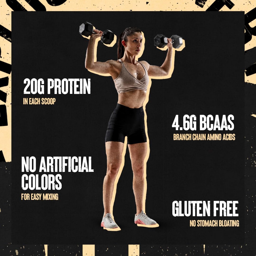 Vanilla Animal 100% Whey Protein Powder 4 lb - Ideal Whey Blend for Pre/Post Workout, Recovery, Low Sugar Meal Replacement with BCAA