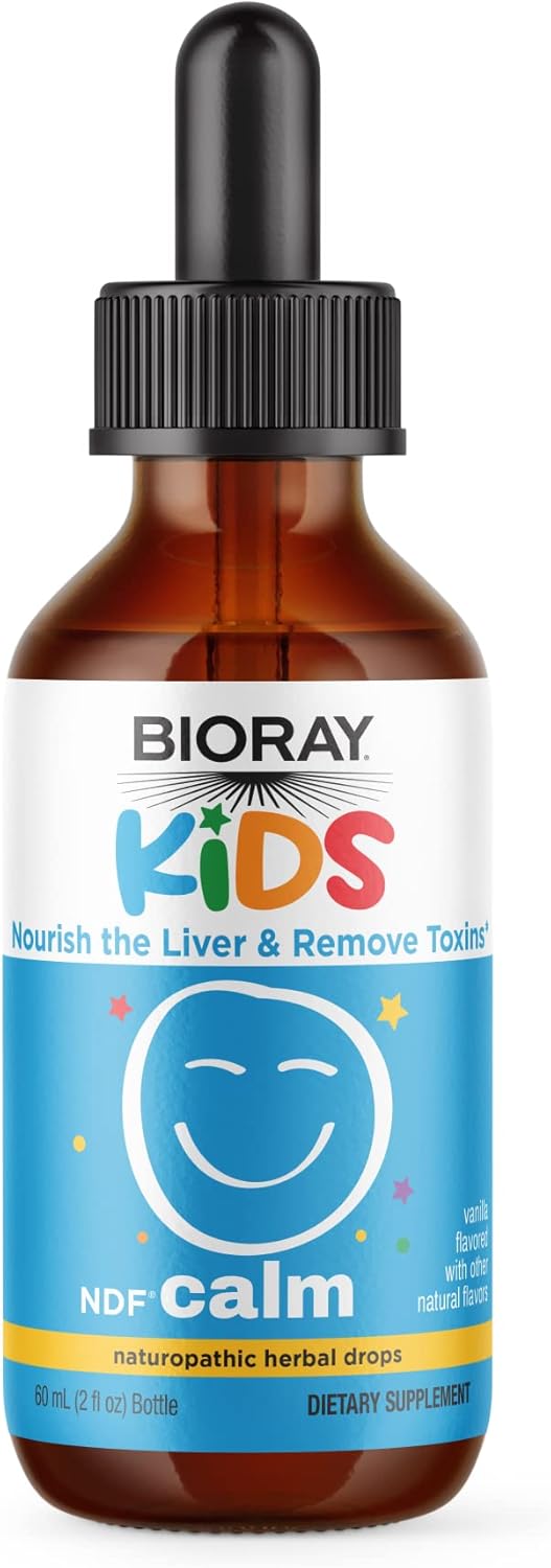 Vanilla BIORAY Kids NDF Calm - Liver Support & Toxin Removal - 2 fl oz - Non-GMO, Vegan, Gluten Free - 1-2 Month Supply
