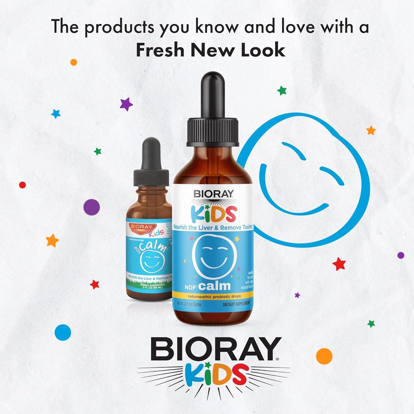 Vanilla BIORAY Kids NDF Calm - Liver Support & Toxin Removal - 2 fl oz - Non-GMO, Vegan, Gluten Free - 1-2 Month Supply