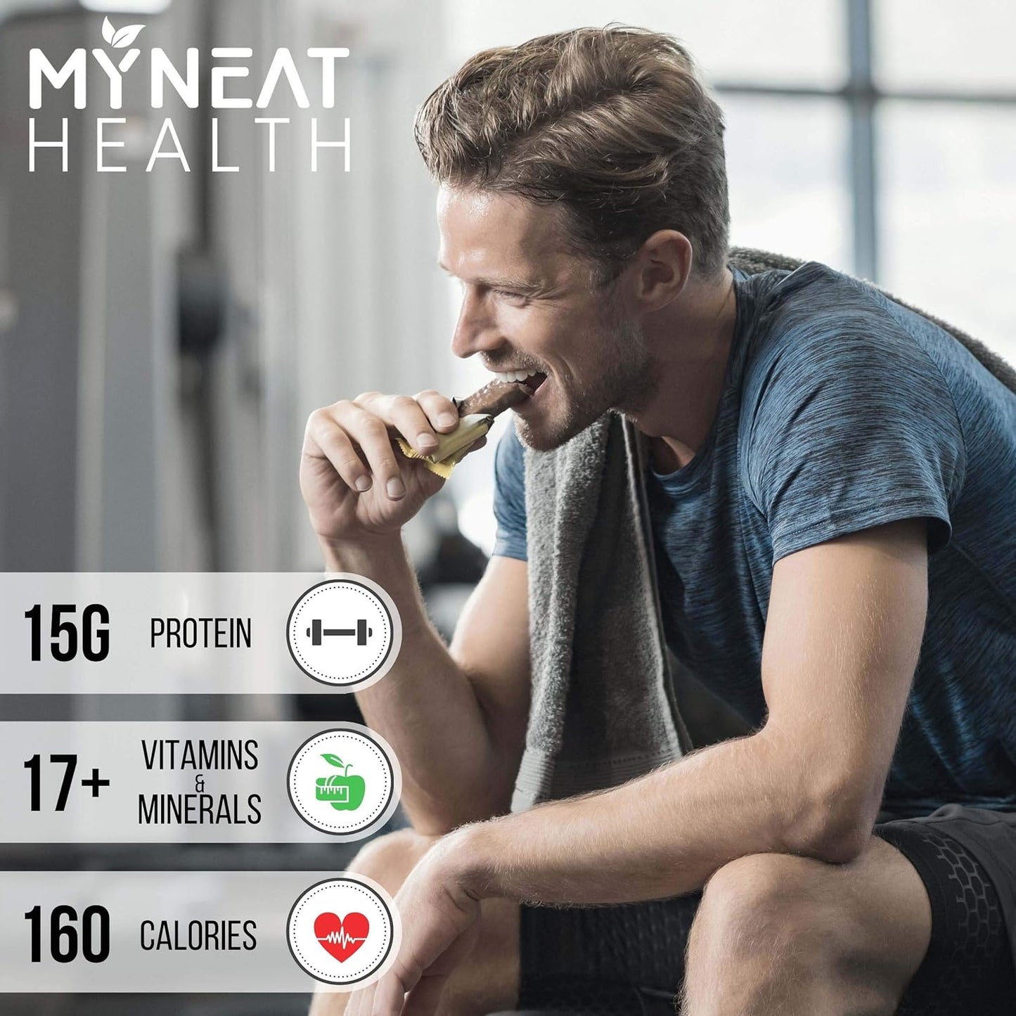 Vanilla Caramel Crunch High Protein Health Meal Replacement Bar, Keto-Friendly, Low Calories, High Fiber, On-the-Go - 7 Bars