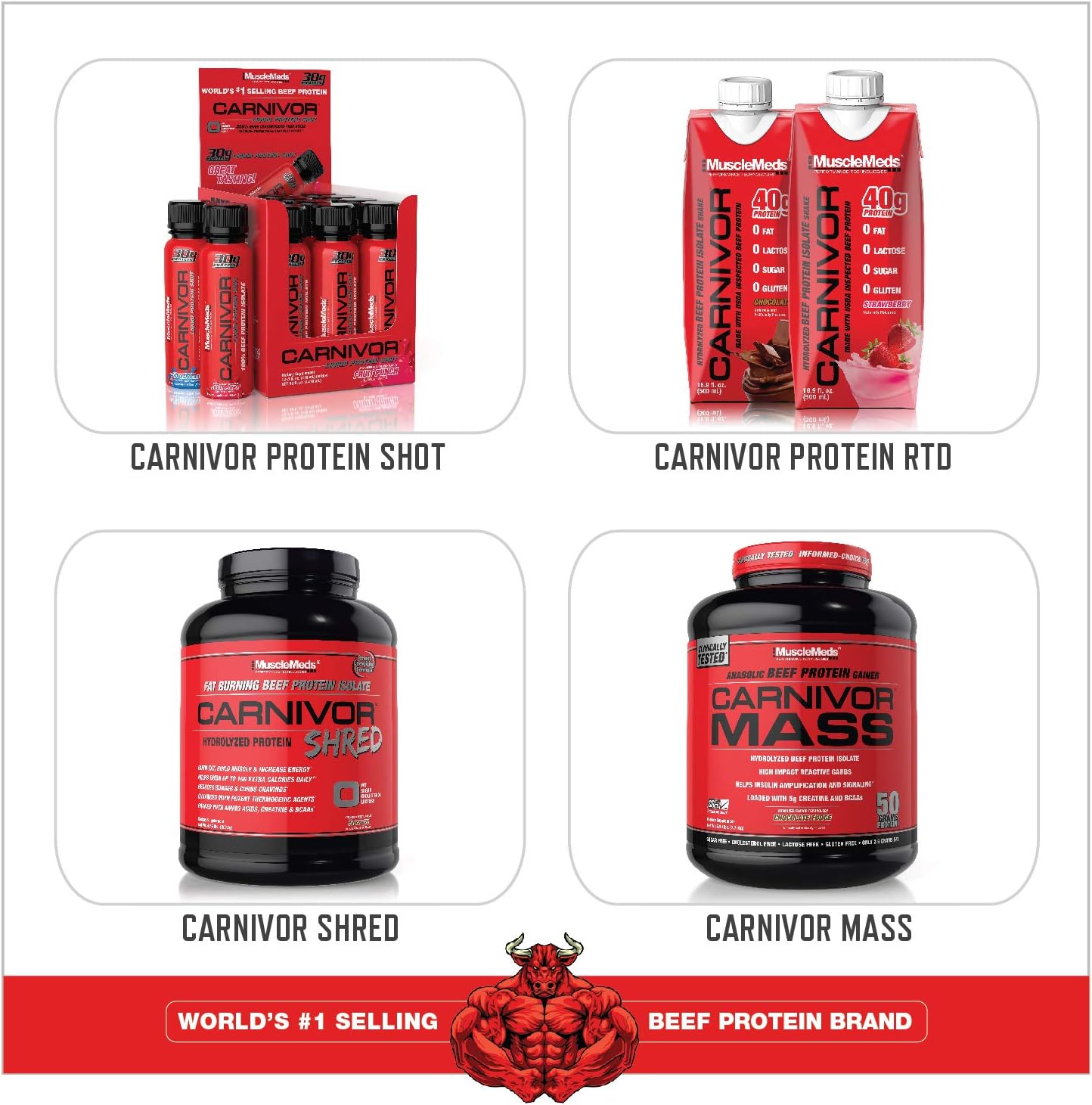 Vanilla Caramel MuscleMeds Carnivor Beef Protein Isolate, 3.9 lbs