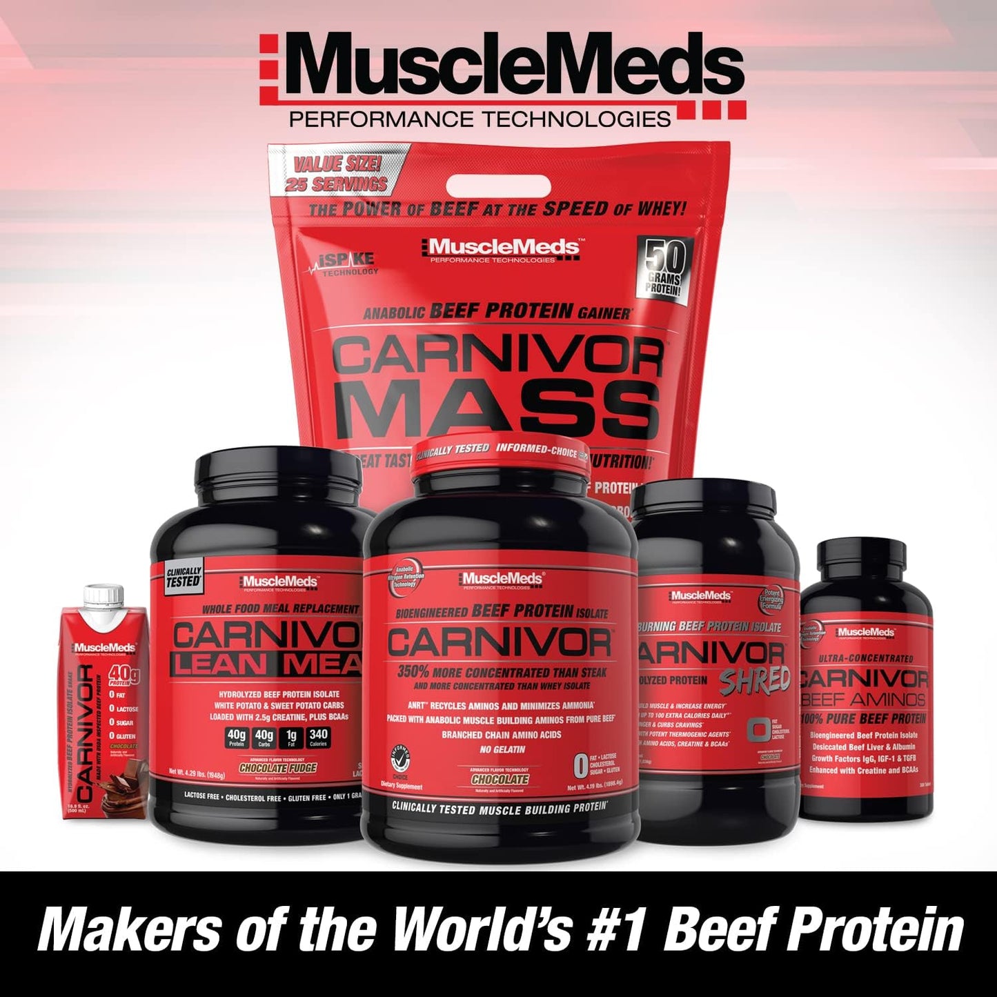 Vanilla Caramel MuscleMeds Carnivor Mass Diet Supplement - 5.78 Pound