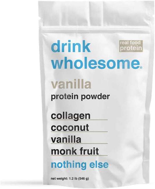 Vanilla Collagen Protein Powder - Ideal for Sensitive Stomachs, Gut Health, Dairy & Lactose Free, No Artificial Sweeteners - Suitable for AIP, Carnivore, Paleo Diets - Safe for Kids & Seniors