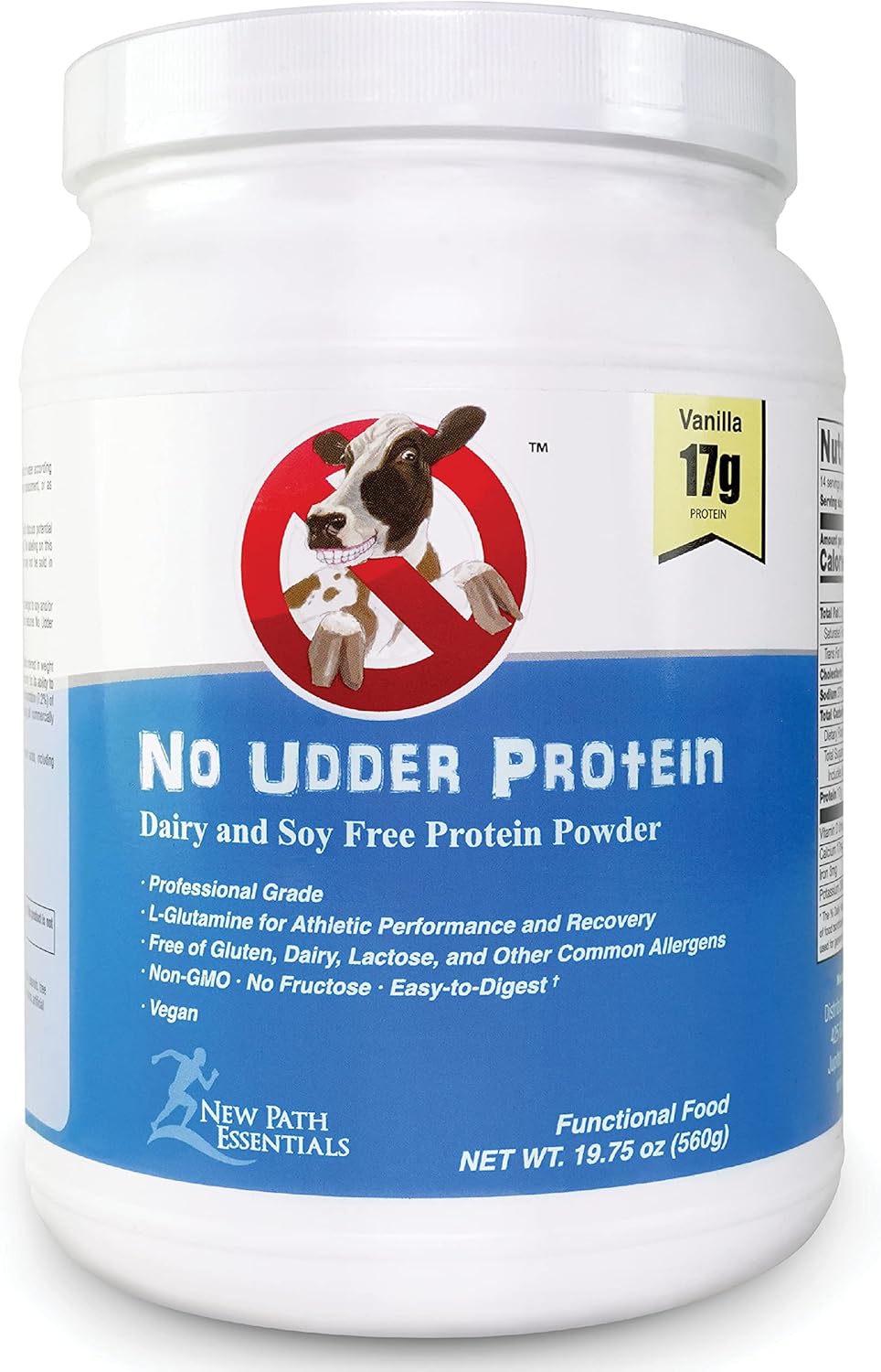 Vanilla Delight Dairy-Free Vegan Protein Powder - Soy-Free Formula by No Udder Protein
