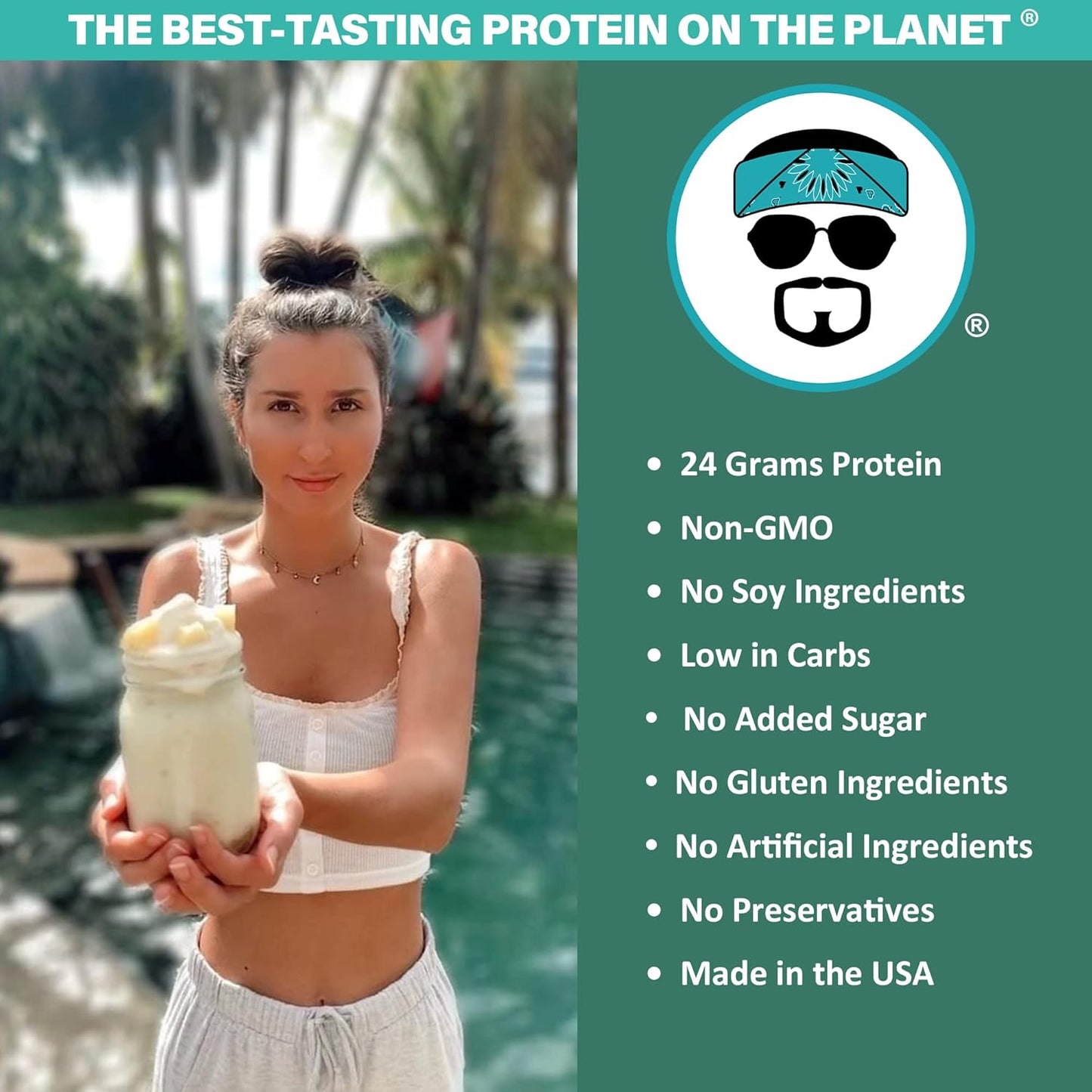 Vanilla Egg White Protein Powder - Low Carb, Keto, Vegetarian, Gluten-Free (12 oz, Best-Tasting)