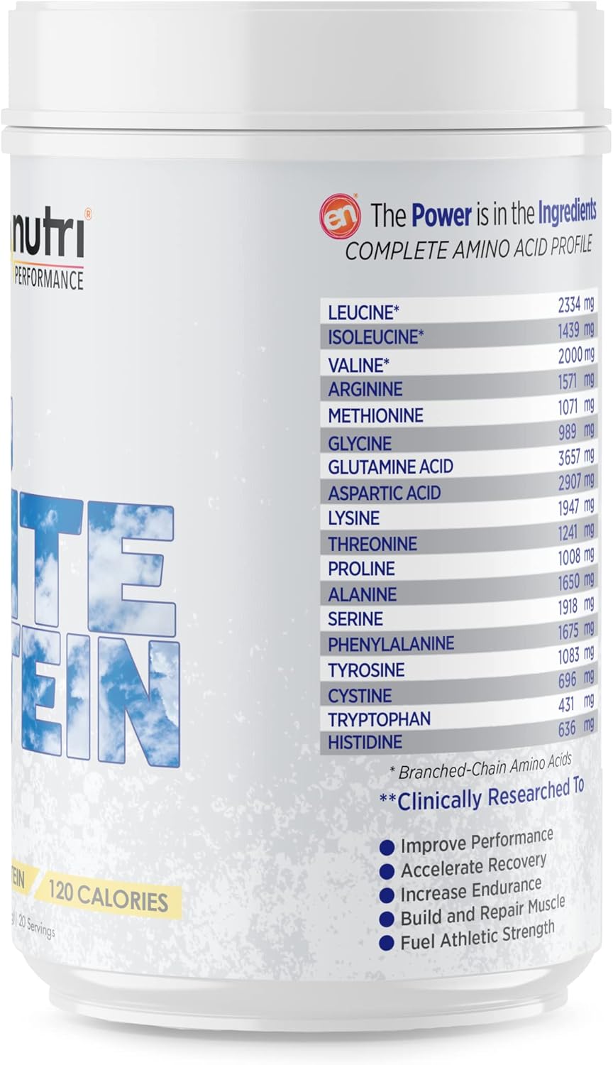 Vanilla Egg White Protein Powder for Muscle Growth Support, 26g of Protein, Pre, Intra, or Post Workout, 20 Servings