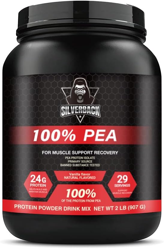 Vanilla Flavored 100% Pea Protein Powder - 2lb Size
