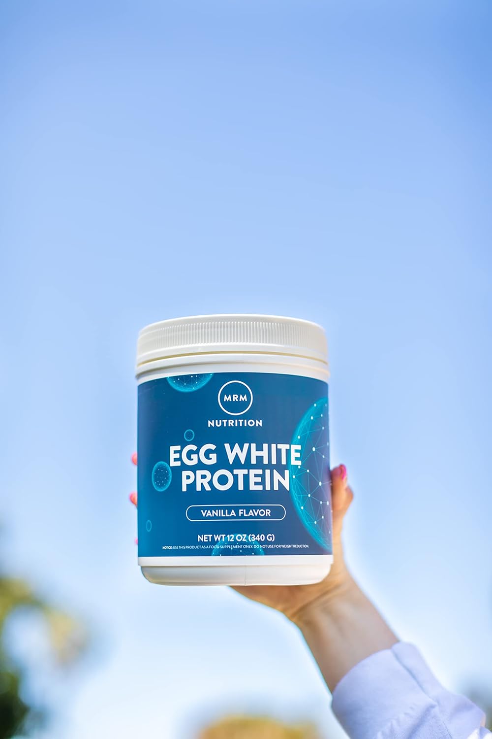 Vanilla Flavored MRM Nutrition Egg White Protein Powder - 23g Fat-Free Protein with Digestive Enzymes - Clinically Tested - 10 Servings