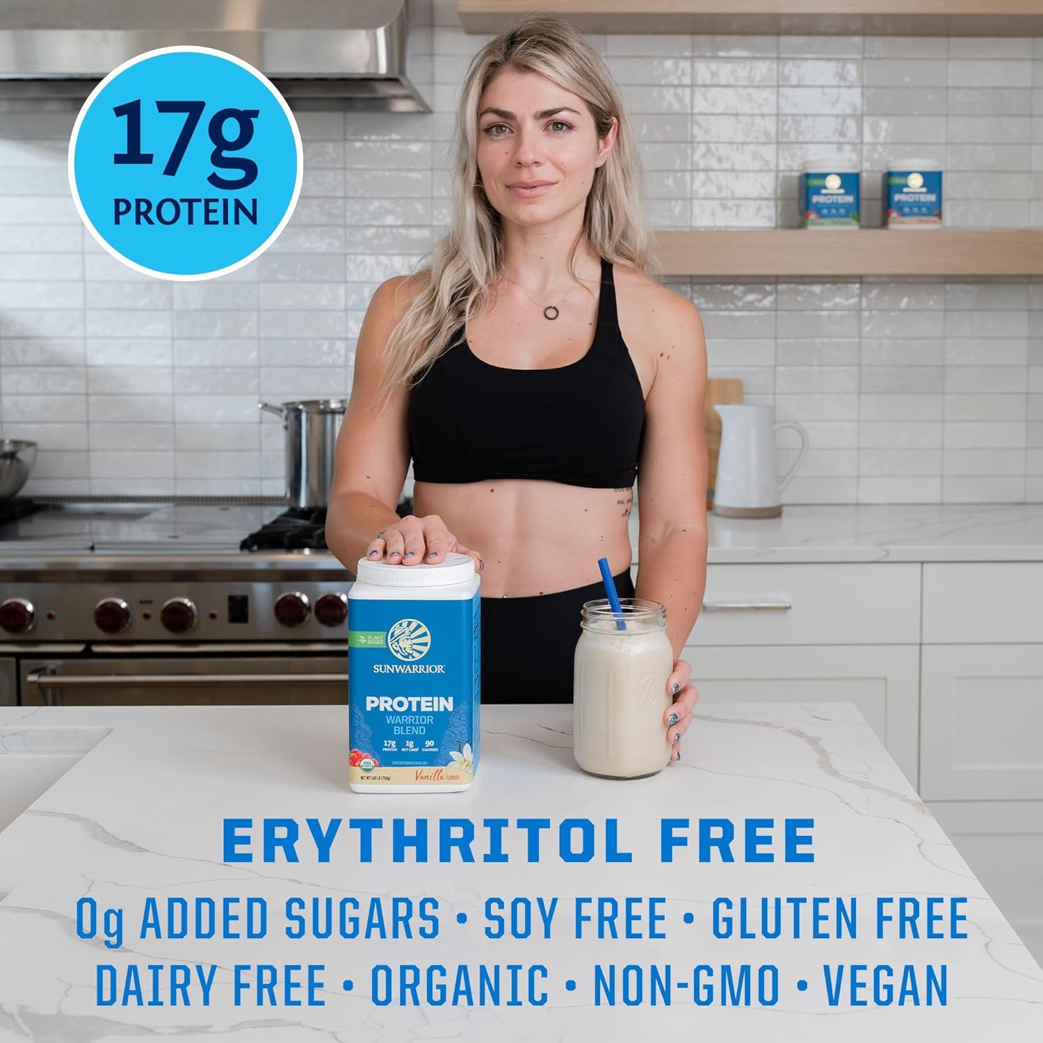 Vanilla Flavored Plant-Based Protein Powder & Collagen Peptide Powder Bundle - 30 Servings Protein Powder + 20 Servings Collagen Peptide Powder