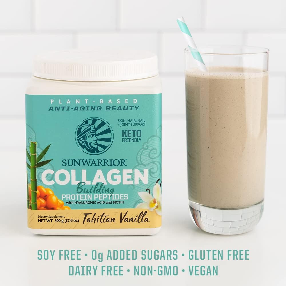 Vanilla Flavored Plant-Based Protein Powder & Collagen Peptide Powder Bundle - 30 Servings Protein Powder + 20 Servings Collagen Peptide Powder