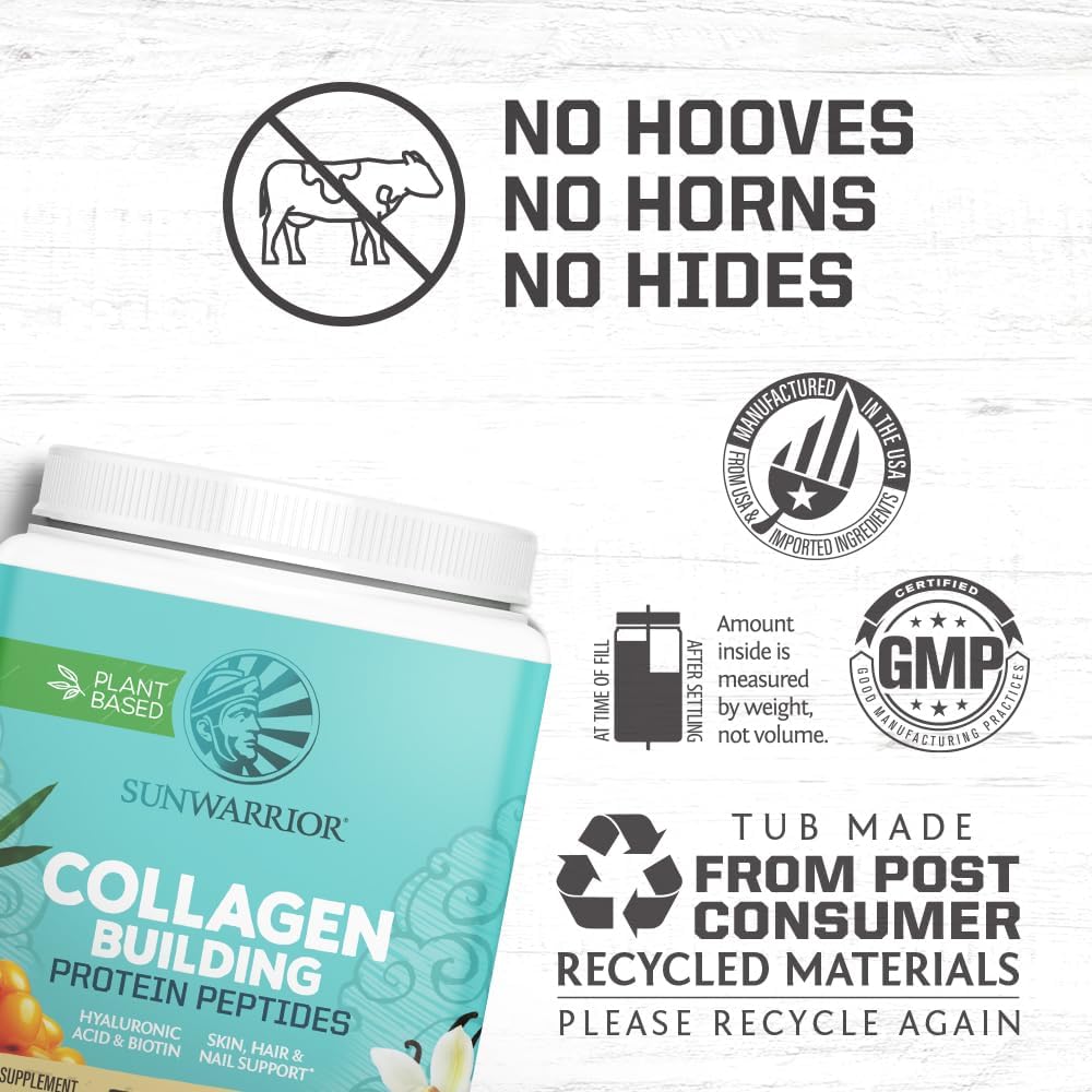 Vanilla Flavored Plant-Based Protein Powder & Collagen Peptide Powder Bundle - 30 Servings Protein Powder + 20 Servings Collagen Peptide Powder