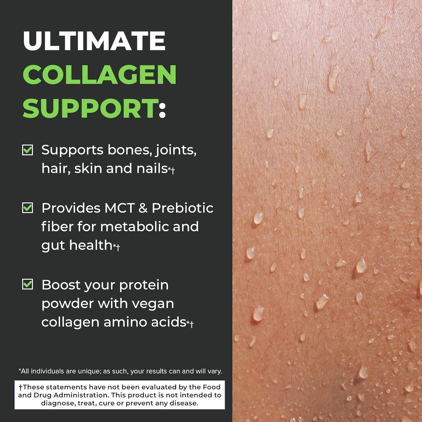 Vanilla Flavored POWERLIFE Power Life® Peak MCT Powder with Plant-Based Collagen & Biotin - 30 Servings