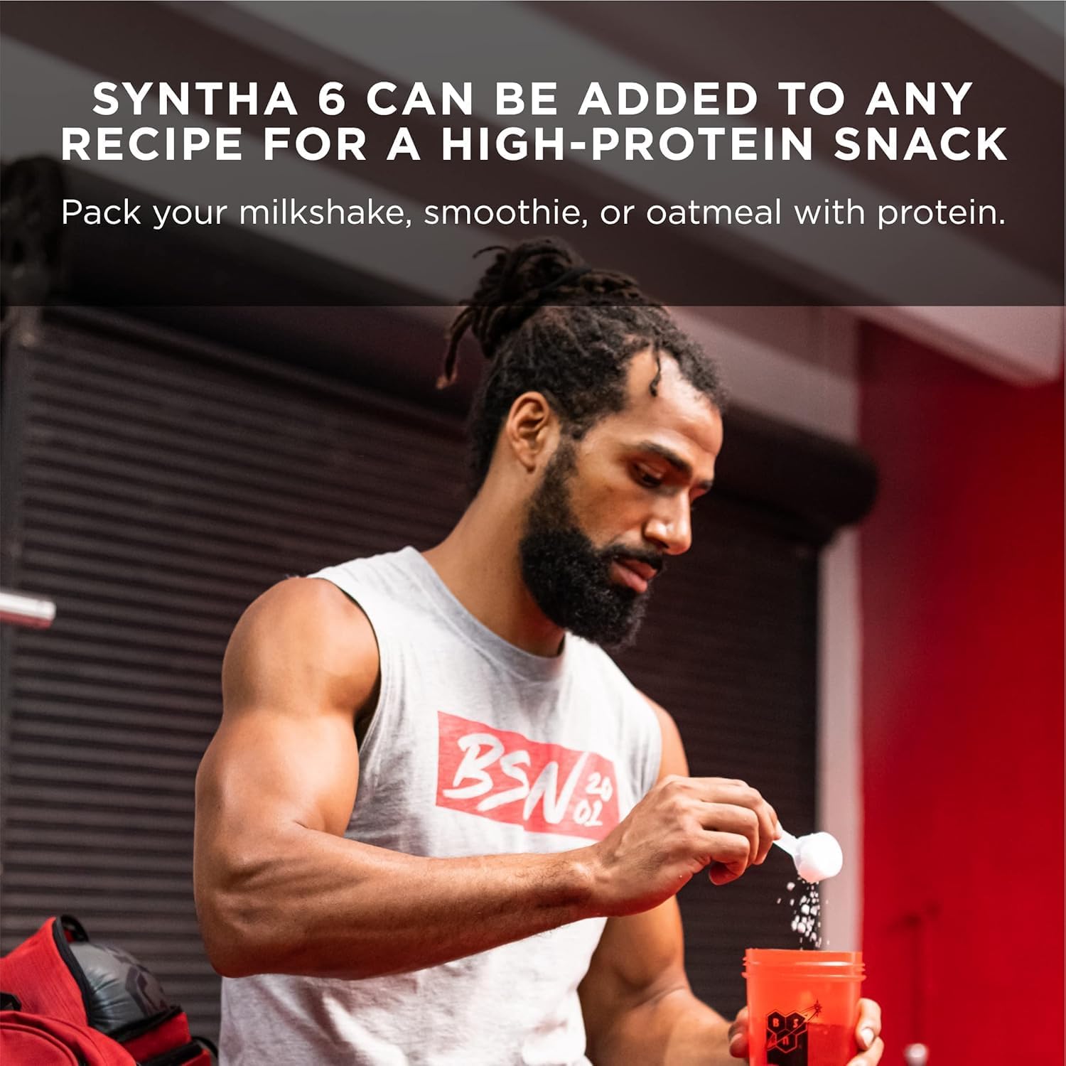 Vanilla Ice Cream Flavored BSN SYNTHA-6 Protein Powder - 3 lbs. Jar