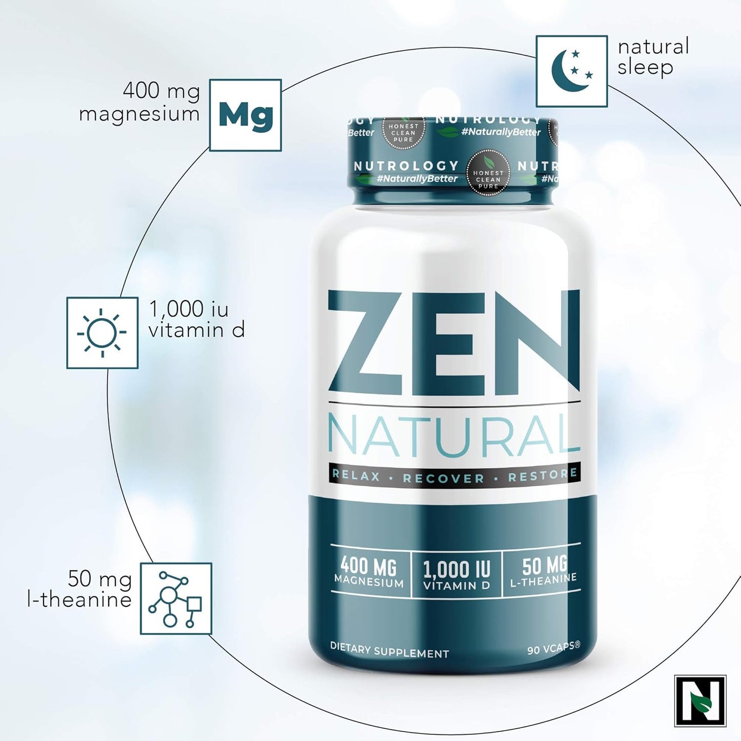 Vanilla Ice Cream Grass-Fed Whey Protein Powder & Zen Magnesium Supplement Bundle (58 Servings)