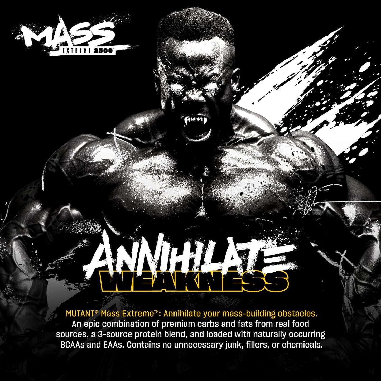 Vanilla Ice Cream Whey Protein Powder for Muscle Growth - Mutant Mass Extreme Gainer with High-Density Clean Calories - 12 lbs