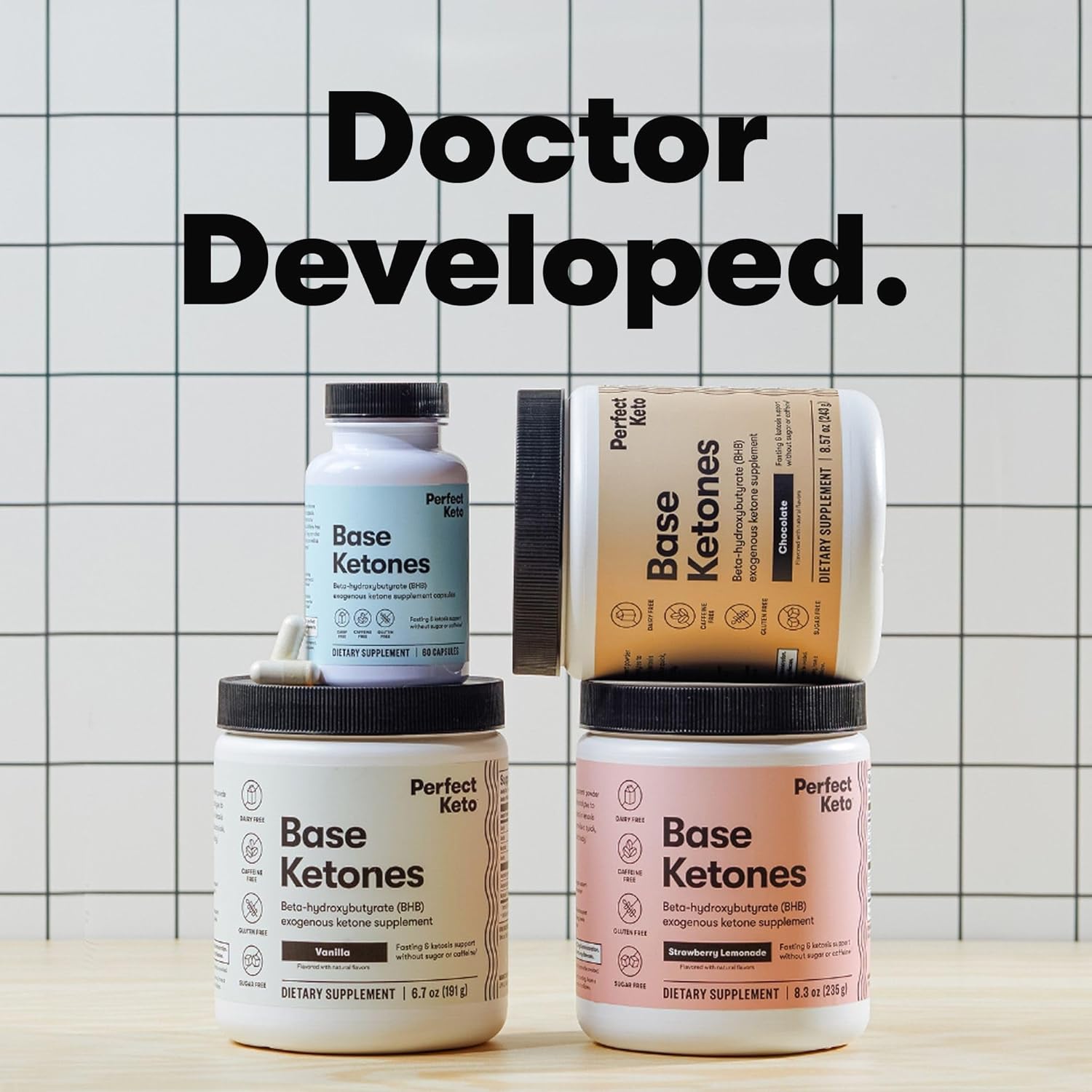 Vanilla Keto Exogenous Ketones Powder with BHB Salts, Electrolytes, and Energy Support for Ketosis & Workouts