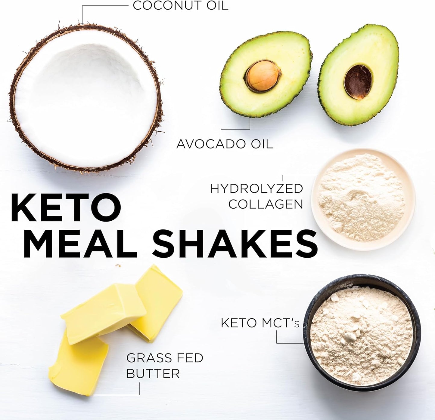 Vanilla Keto Meal Shake with MCTs, Protein, Collagen, Vitamins, Minerals - Keto & Paleo Friendly Dietary Supplement for Weight Loss - 14 Servings, 20.49 Oz