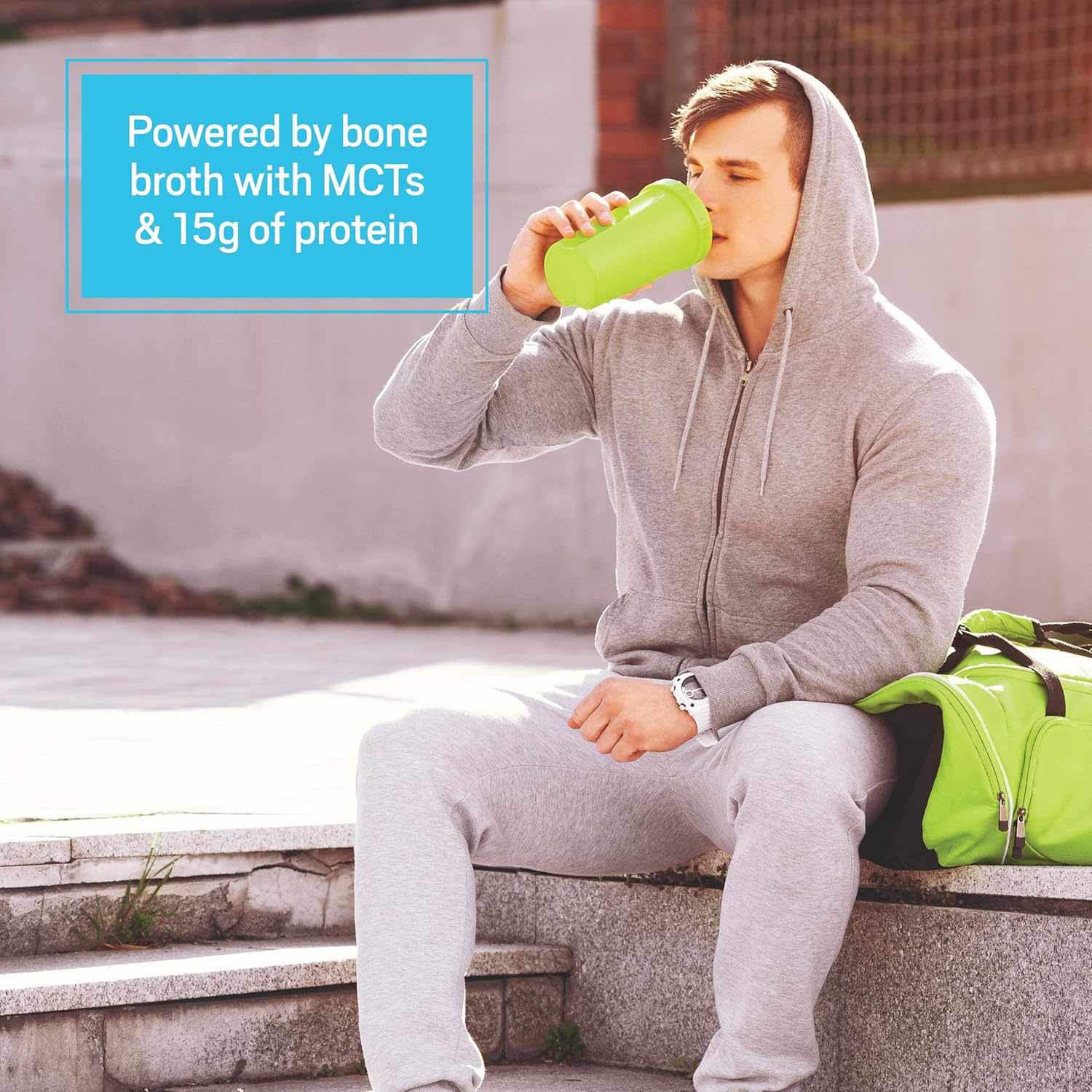 Vanilla Keto Protein Powder with Bone Broth & MCT Oil, 18g Protein, 11g Fat, Gluten Free - 17 Servings