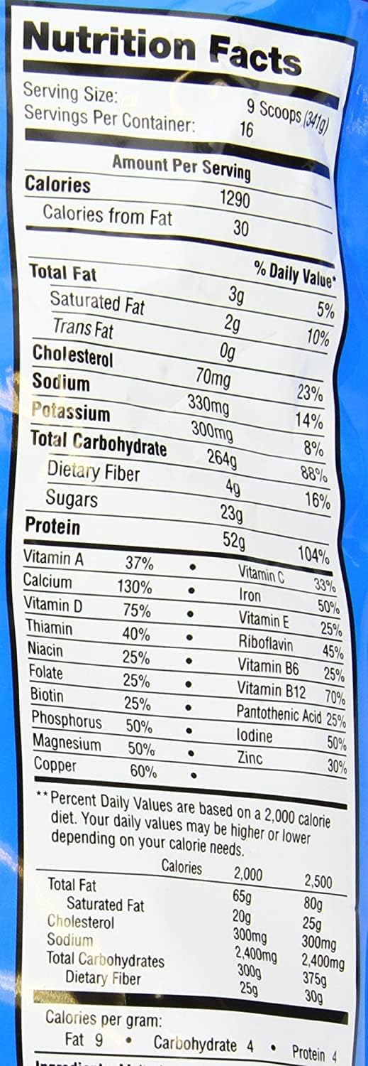 Vanilla Labrada Nutrition Muscle Mass Gainer - 12 Pound Bulk Size Supplement