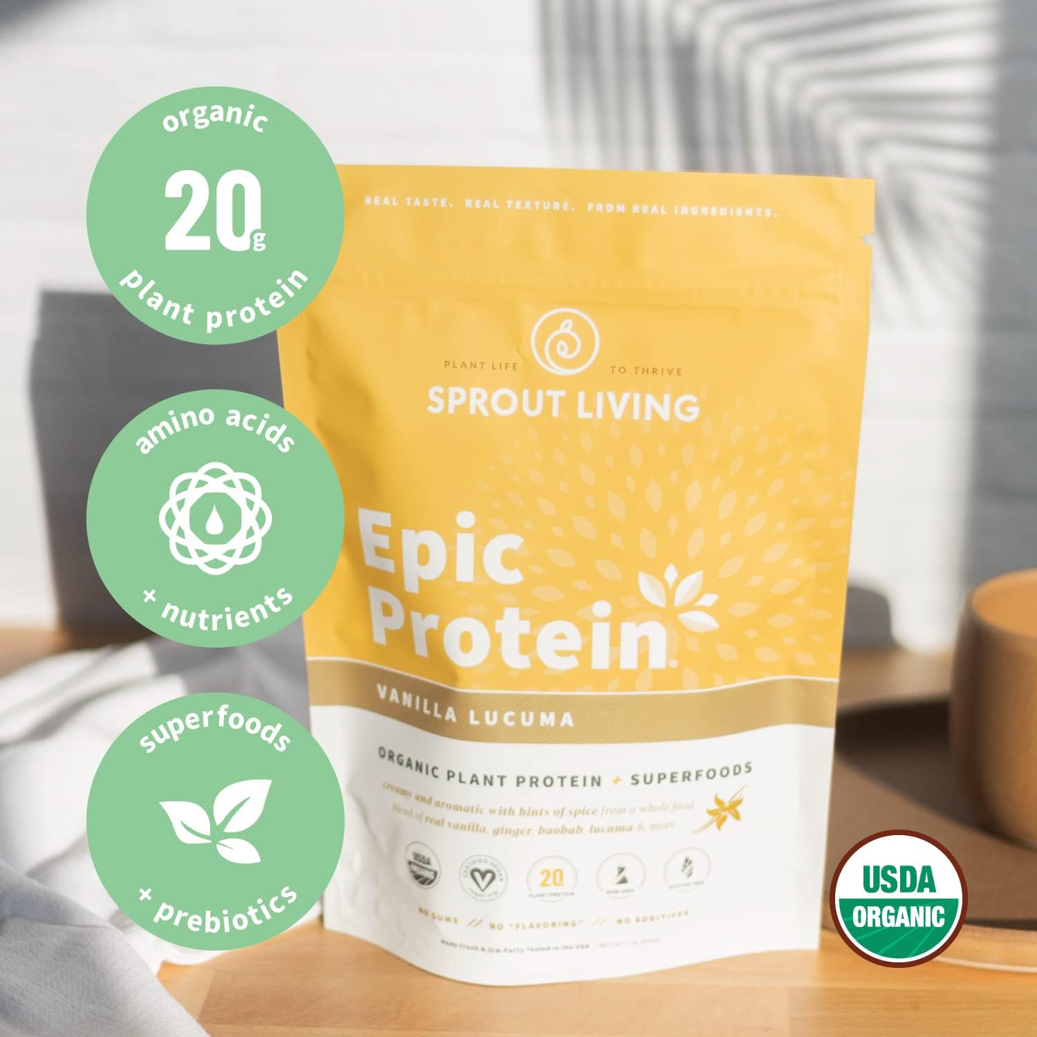 Vanilla Lucuma Pea Protein Blend by Sprout Living - 1 lb