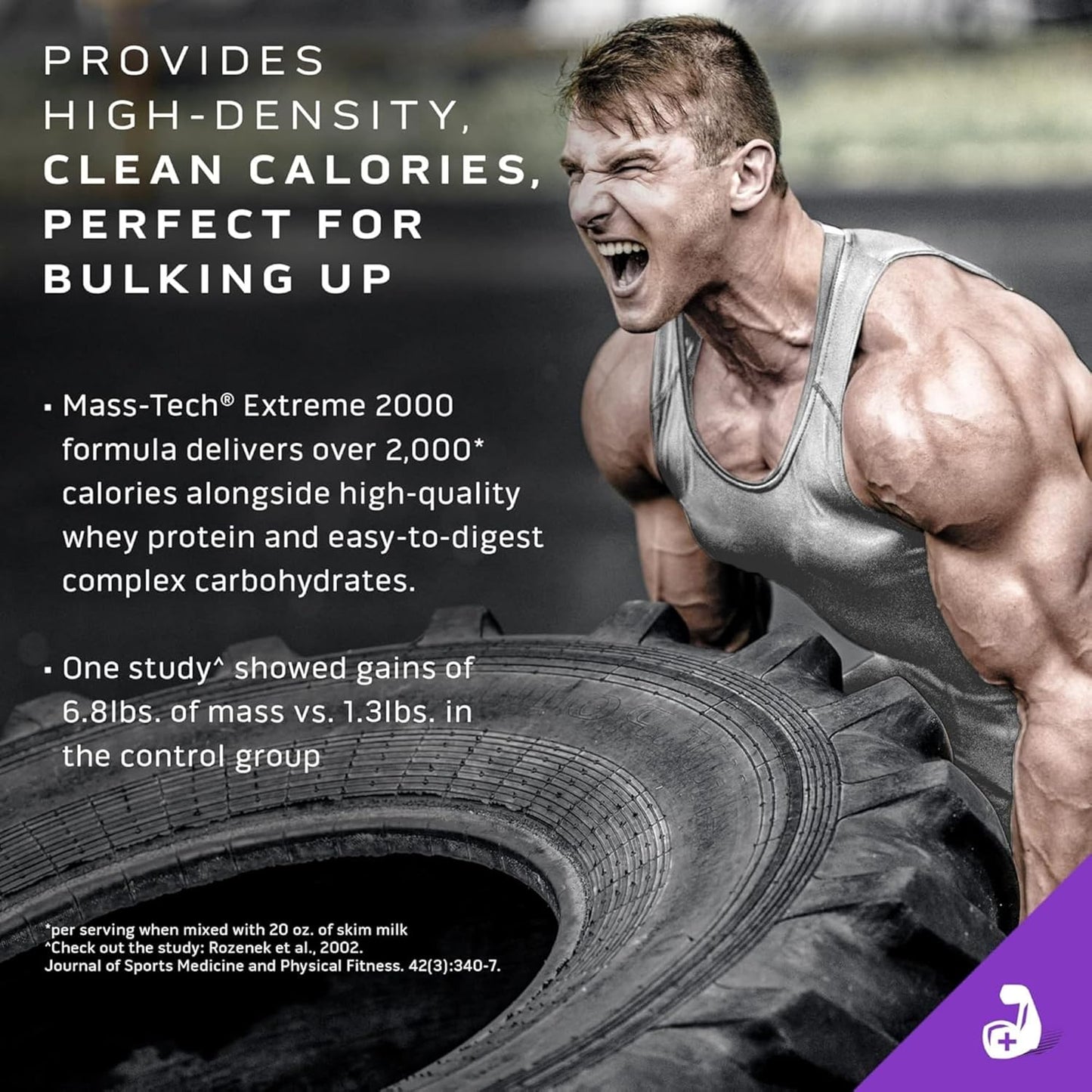 Vanilla Mass-Tech Extreme 2000 Protein Powder for Women & Men, Muscle Builder with Whey Protein, Creatine, and Carbs, 20 lbs