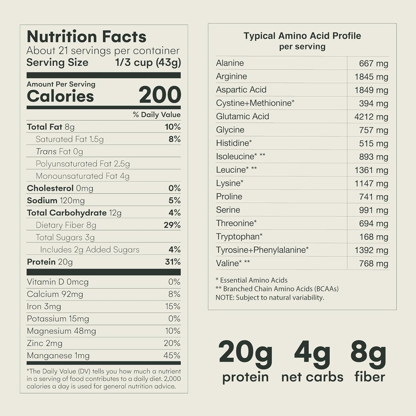 Vanilla Mikuna Vegan Protein Powder: Plant-Based Chocho Superfood with Vitamins, Minerals, and Fiber - Dairy, Gluten, Keto, and Lectin Free (21 Servings)