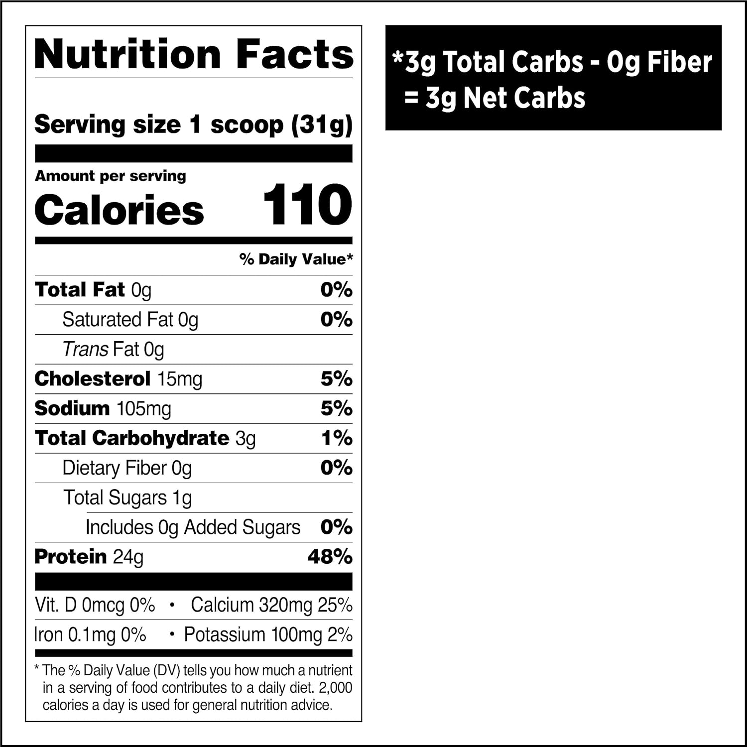 Vanilla Milkshake Protein Powder - 24g Protein, 1g Sugar, Low Carb, Gluten Free - 3lb, 43 Servings