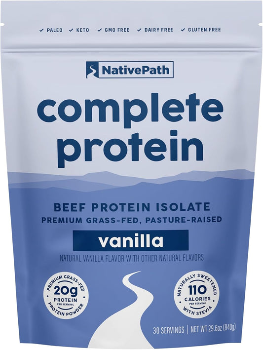 Vanilla NativePath Complete Protein Powder - 30 Servings