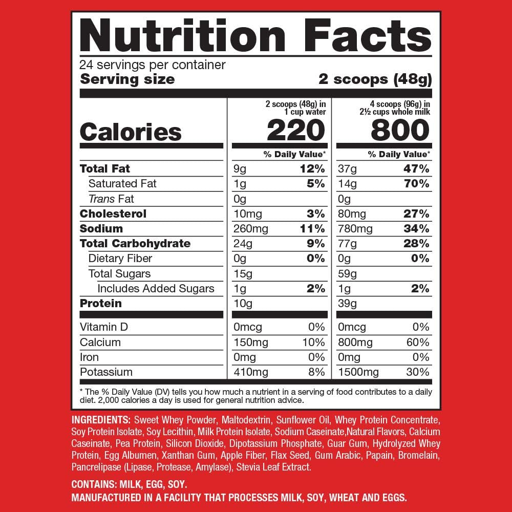 Vanilla Naturade All-Natural Weight Gain Nutrition Drink Mix - 40.6 Ounce