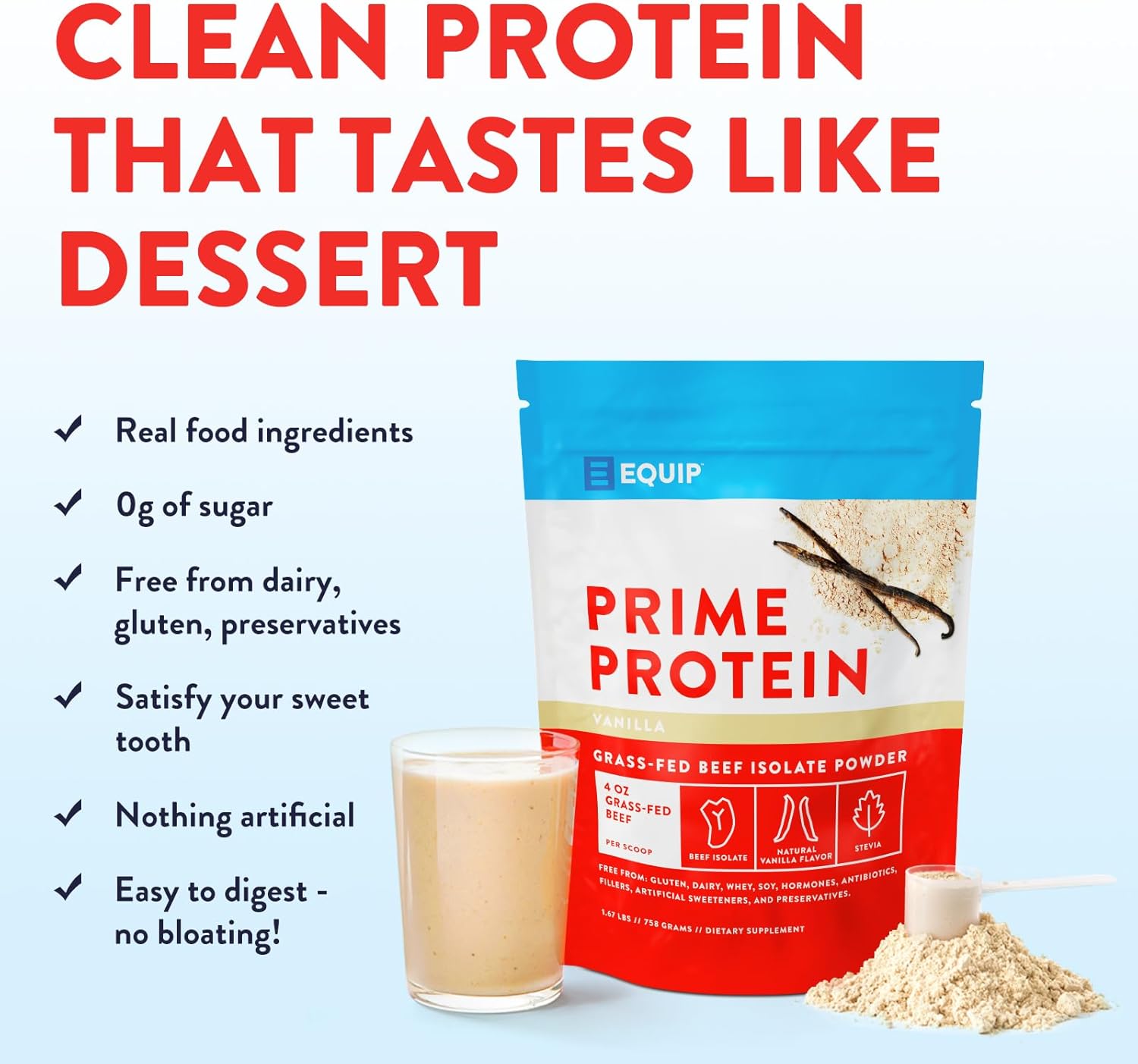Vanilla Prime Protein Powder & Clean Coffee Bundle by Equip Foods
