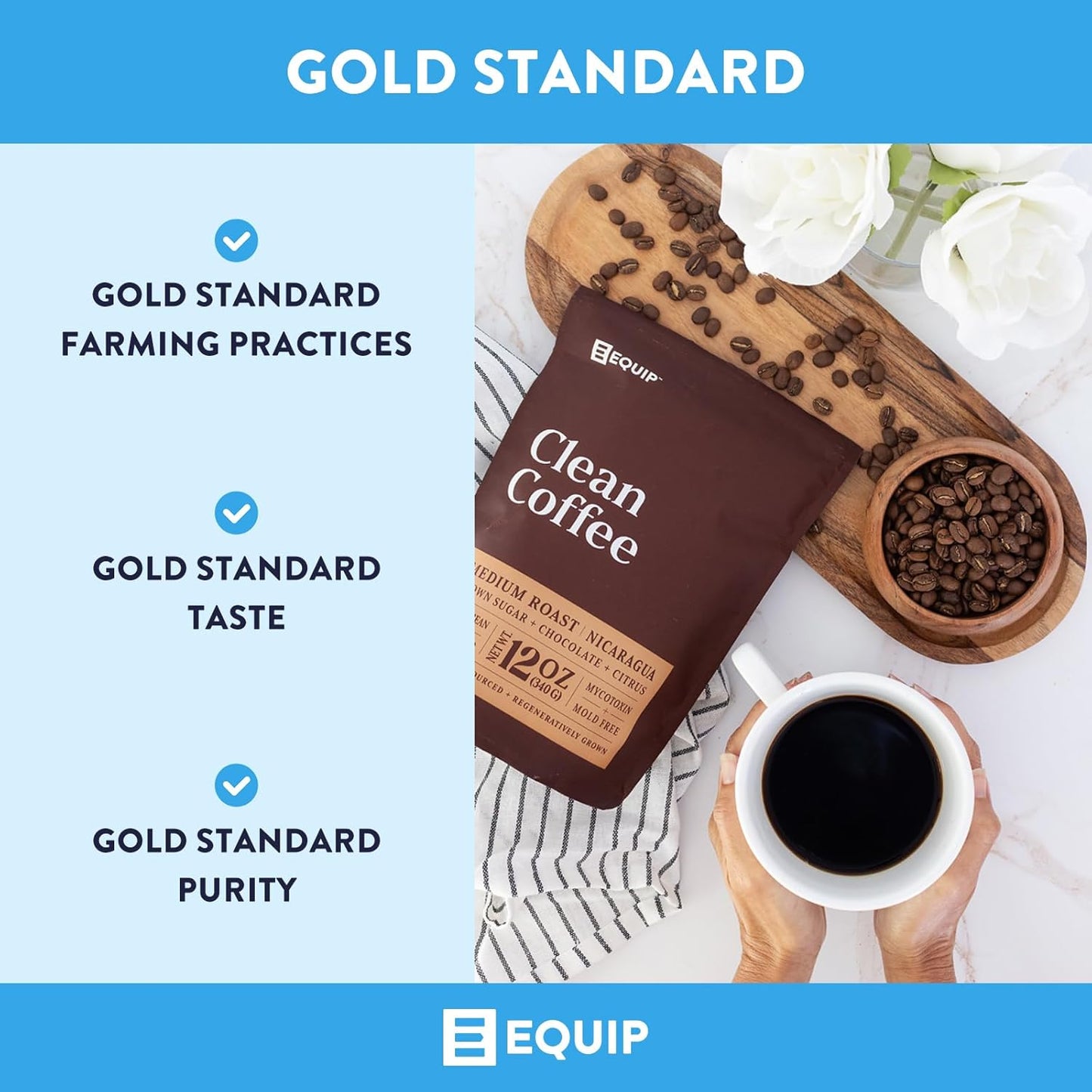 Vanilla Prime Protein Powder & Clean Coffee Bundle by Equip Foods