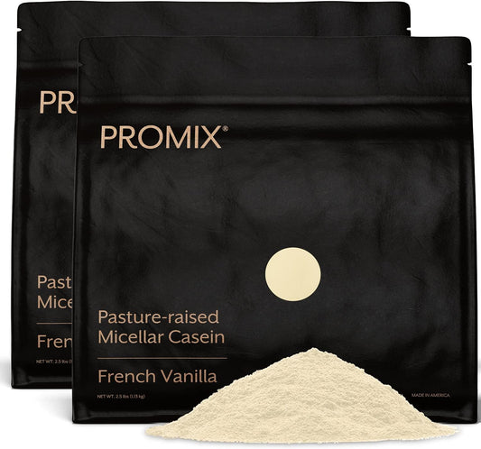 Vanilla ProMix Casein Protein Powder | Grass Fed, 25g Micellar Casein, 5.4g BCAAs | Gluten, Sugar, Soy Free - 5lb