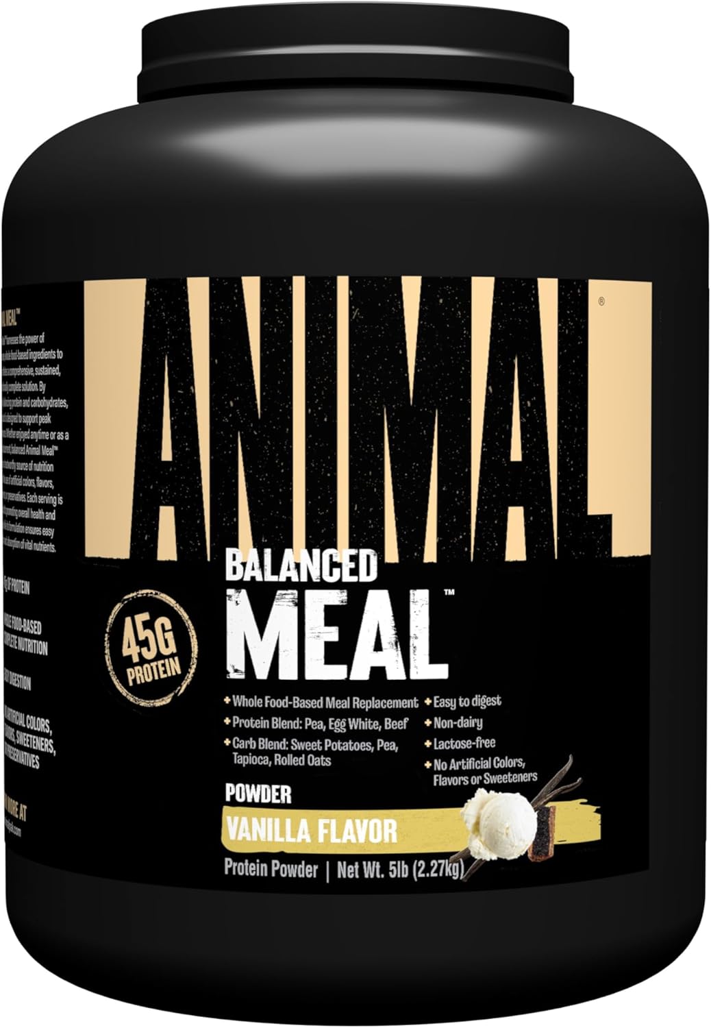 Vanilla Protein Shake with Animal Meal Ingredients for Muscle Recovery - 5 lbs