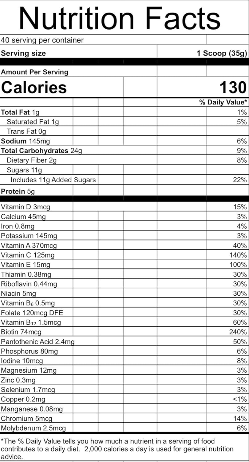 Vanilla ULTRANRG Endurance Drink Mix - 35g, 40 Servings - Liquid Nutrition for Athletes, Regulates Blood Glucose, Prevents Muscle Breakdown - No Preservatives, Non-GMO, No Trans Fats