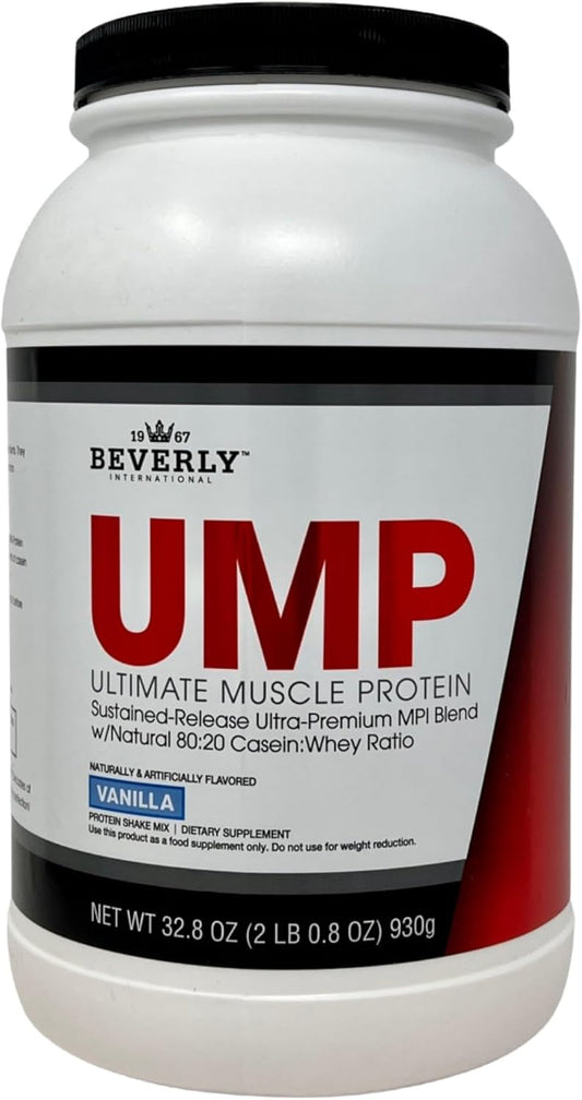 Vanilla UMP Protein Powder by Beverly International - Lean Muscle Building with Whey-Casein Ratio, Digestive Friendly (2lb .8 oz)