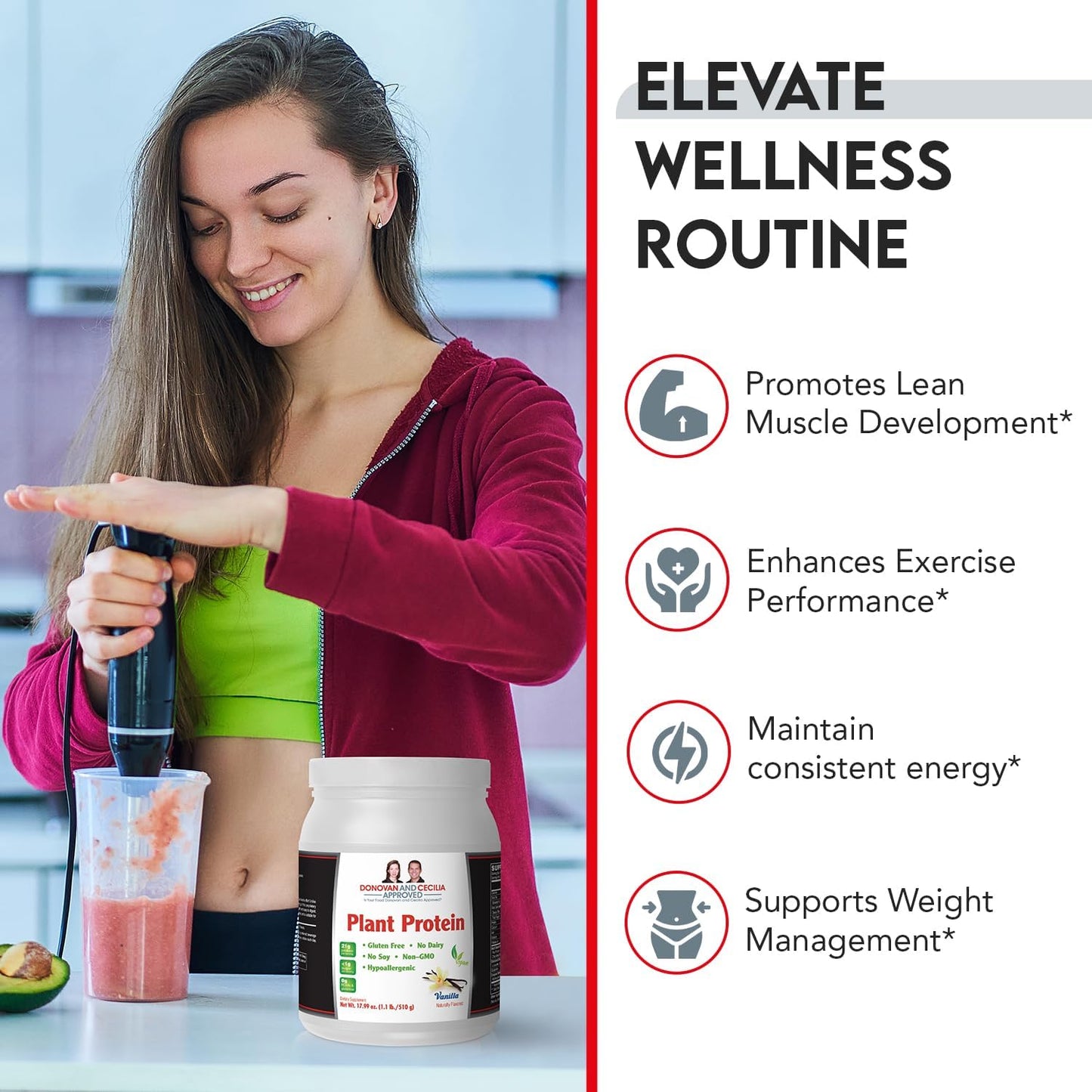 Vanilla Vegan Plant Protein by DCA Nutrition - Donovan and Cecilia Approved