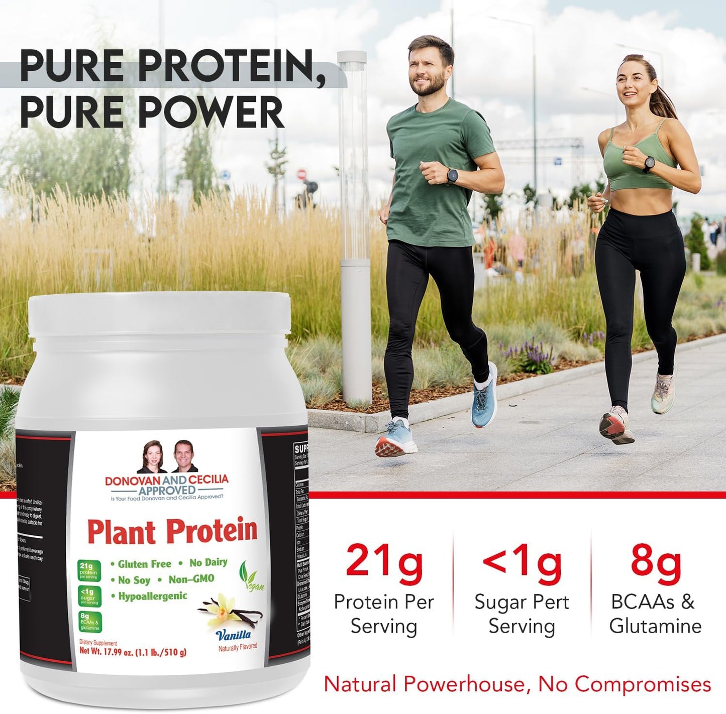 Vanilla Vegan Plant Protein by DCA Nutrition - Donovan and Cecilia Approved