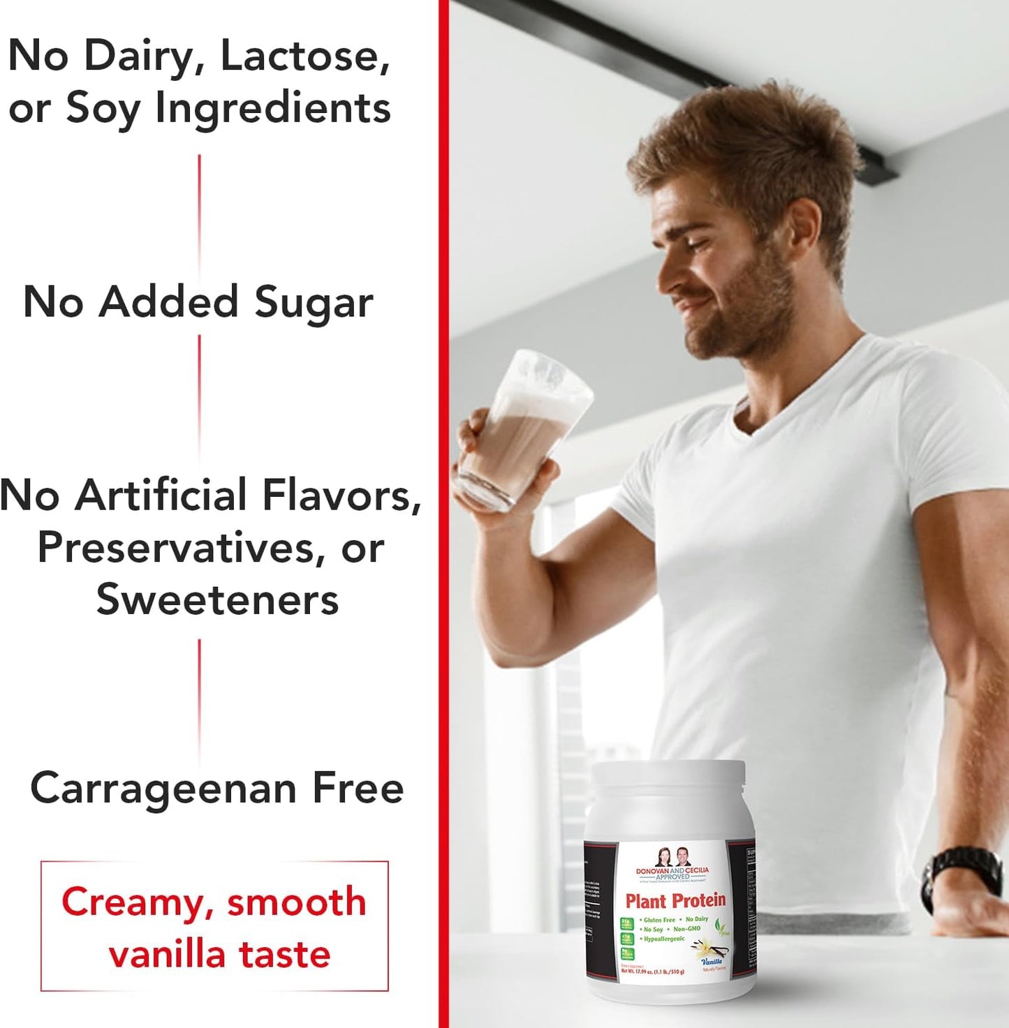 Vanilla Vegan Plant Protein by DCA Nutrition - Donovan and Cecilia Approved