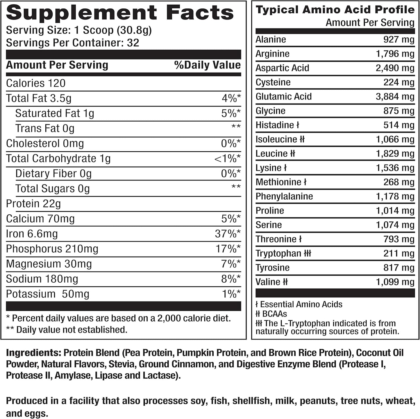 Vanilla Vegan Protein Supplement - 2 Pound Container by About Time