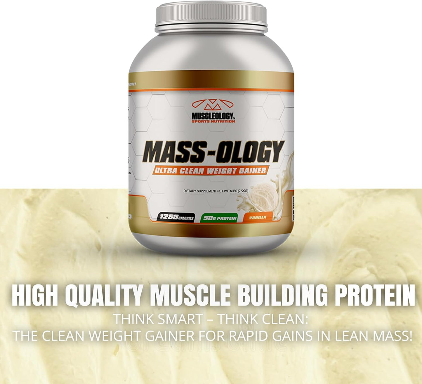 Vanilla Whey Protein Powder Weight Gainer for Men and Women - Muscle Building Supplement, 7.8 lbs