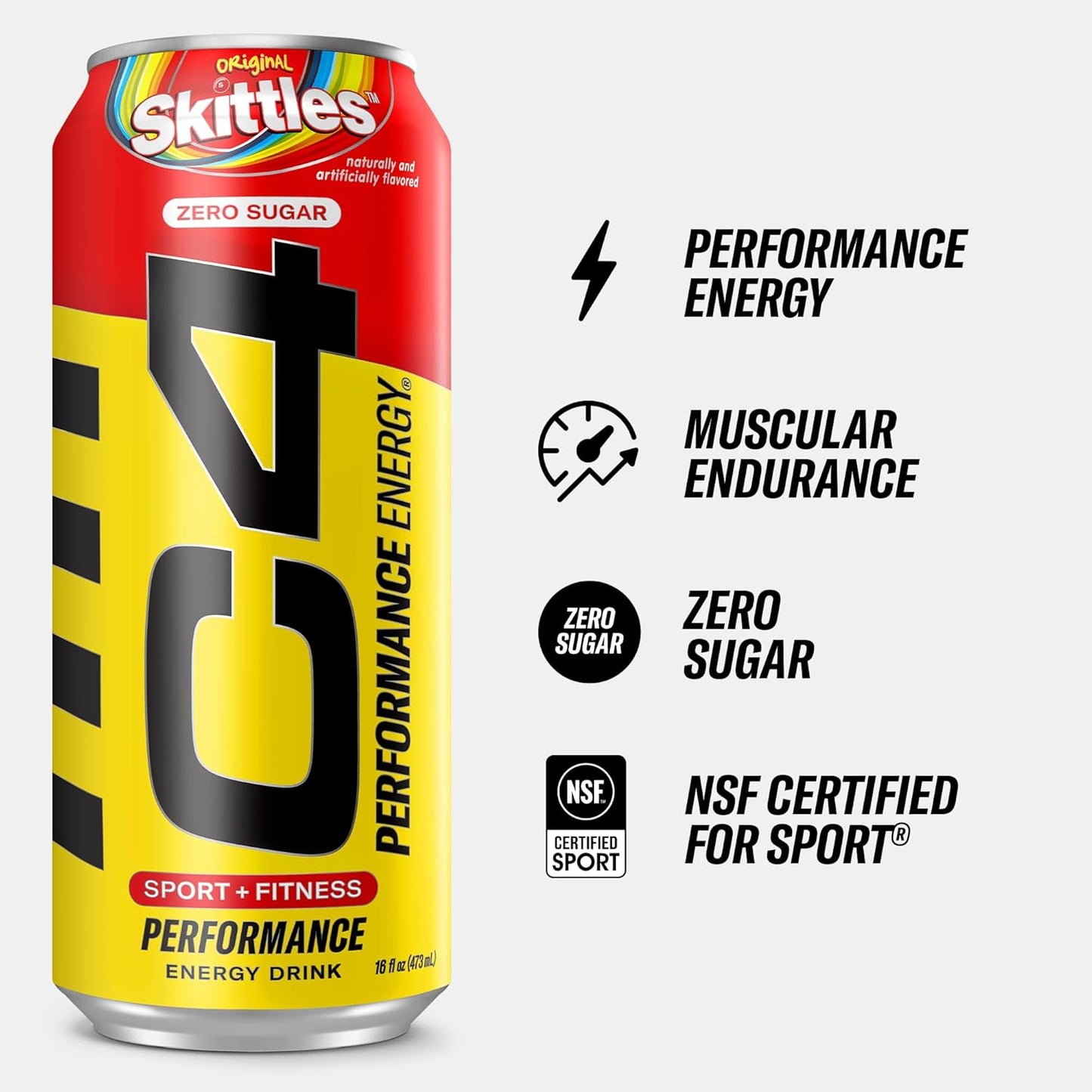 Variety Pack: Cellucor C4 Sugar Free Energy Drinks - Skittles Flavor