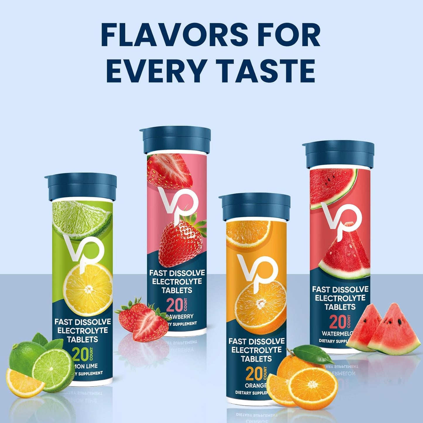 Variety Pack of Venture Pal Chewable Electrolyte Tablets for Rapid Hydration - Sugar-Free Salt Tablets, Ideal for Outdoor Activities, Sports, and Keto & Vegan Diets - 80 Count (4 Pack)