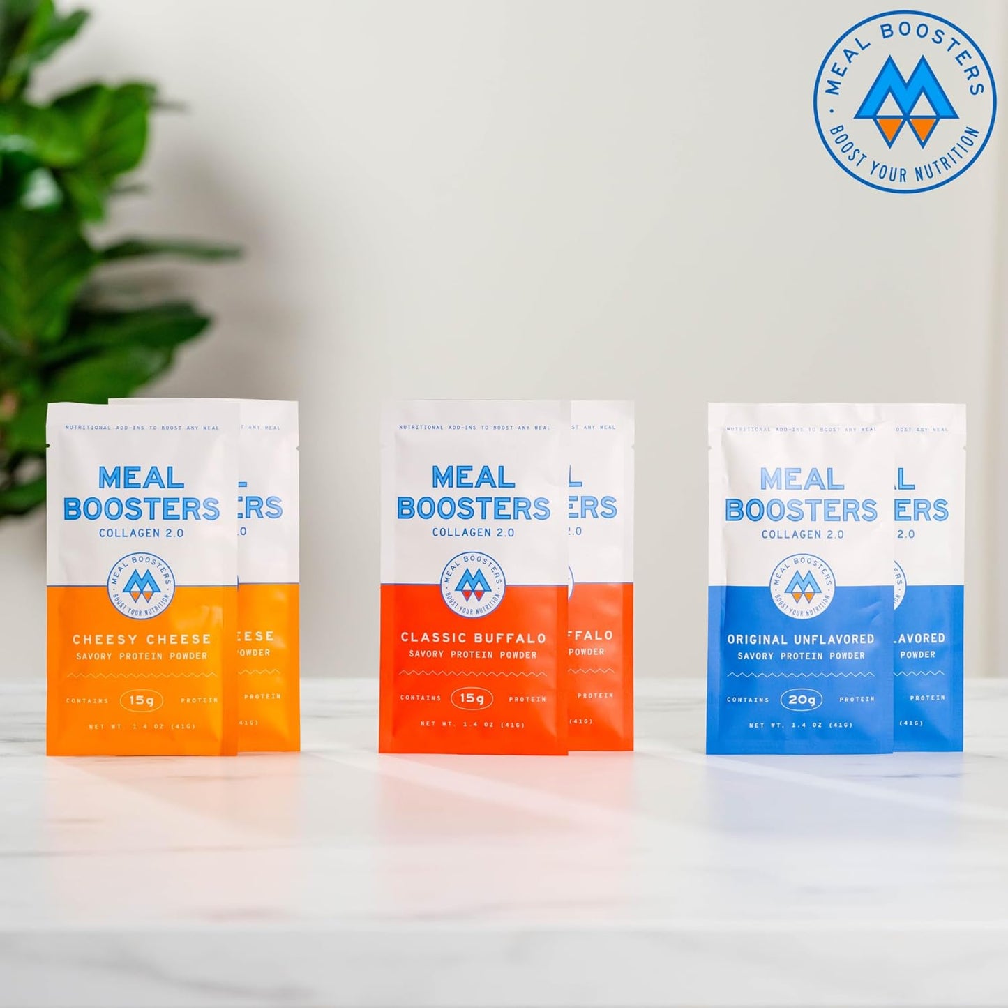 Variety Pack Sampler Meal Boosters: Savory Protein Supplements - Cheese, Buffalo, Unflavored, Grass-Fed Collagen - Muscle Growth, Hair Skin Repair, Gut Health